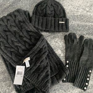 Michael Kors Scarf, Beanie, & Gloves